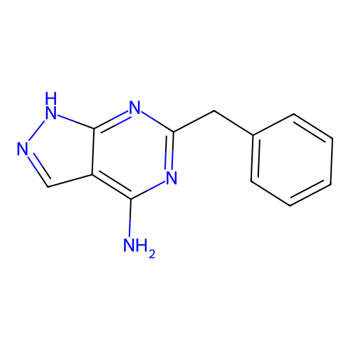 6-苄基-1H-吡唑并[3,4-d]嘧啶-4-胺 structure