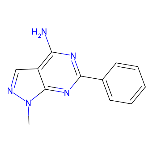 1-Methyl-6-phenyl-1h-pyrazolo[3,4-d]pyrimidin-4-amine structure