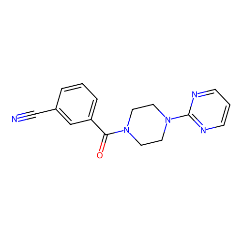 Benzonitrile, 3-[[4-(2-pyrimidinyl)-1-piperazinyl]carbonyl]- structure