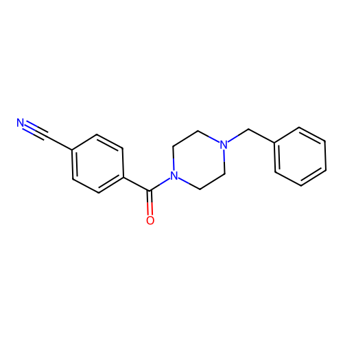 4-(4-Benzylpiperazine-1-carbonyl)benzonitrile structure