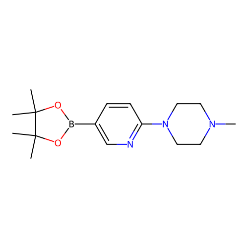 2-(4-methylpiperazin-1-yl)pyridine-5-boronic acid pinacol ester structure