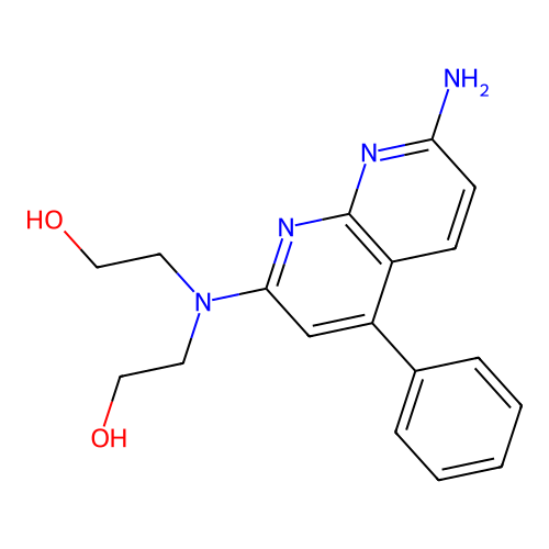 2-[(7-Amino-4-phenyl-1,8-naphthyridin-2-yl)-(2-hydroxyethyl)amino]ethanol structure