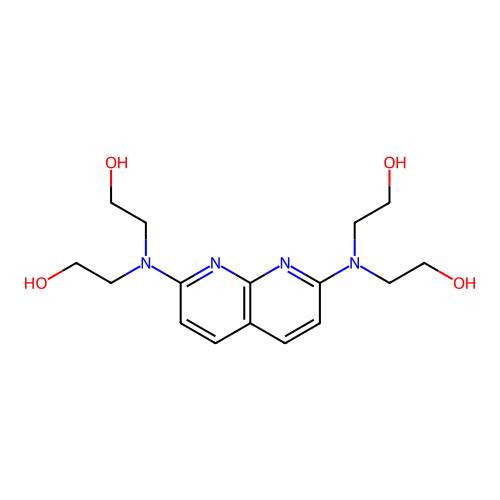 2-[[7-[bis(2-hydroxyethyl)amino]-1,8-naphthyridin-2-yl]-(2-hydroxyethyl)amino]ethanol structure