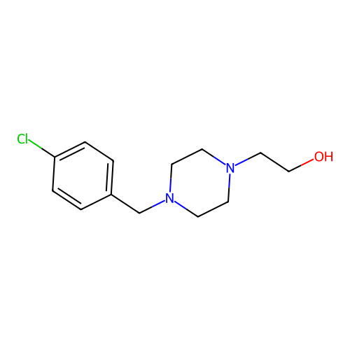 2-[4-[(4-Chlorophenyl)methyl]piperazin-1-yl]ethanol structure