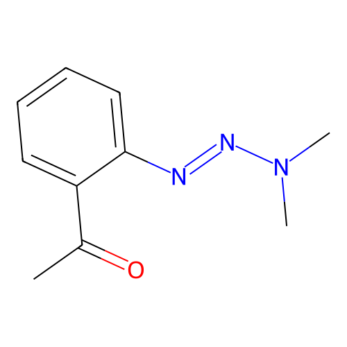 1-{2-[(1E)-3,3-Dimethyltriaz-1-en-1-yl]phenyl}ethan-1-one structure
