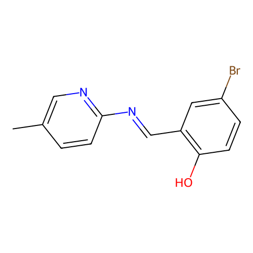Phenol, 4-bromo-2-[(E)-((5-methyl-2-pyridinyl)imino)methyl]- structure
