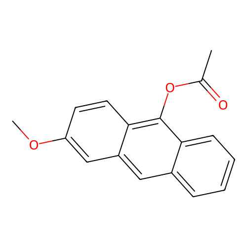(3-Methoxyanthracen-9-yl) acetate structure
