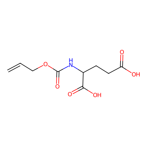 2-(丙-2-烯氧基羰基氨基)戊二酸 structure