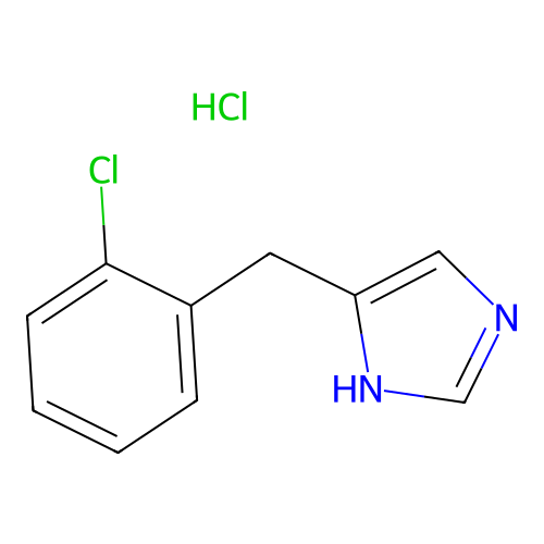 1H-Imidazole, 4-((2-chlorophenyl)methyl)-, monohydrochloride structure