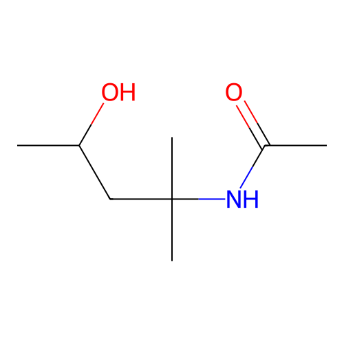 N-(4-hydroxy-2-methylpentan-2-yl)acetamide structure
