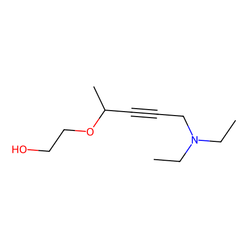 2-((5-(Diethylamino)pent-3-yn-2-yl)oxy)ethanol structure