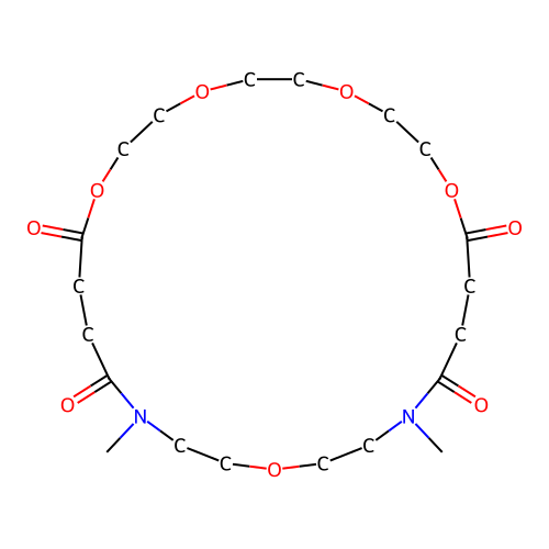 15,21-Dimethyl-1,4,7,10,18-pentaoxa-15,21-diazacyclopentacosane-11,14,22,25-tetrone structure
