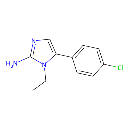5-(4-chlorophenyl)-1-ethyl-1H-imidazol-2-amine structure