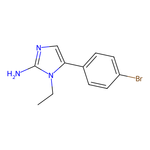 5-(4-bromophenyl)-1-ethyl-1H-imidazol-2-amine structure