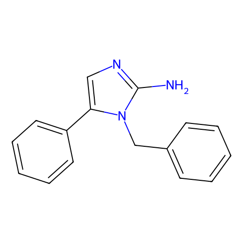 1-benzyl-5-phenyl-1H-imidazol-2-amine structure