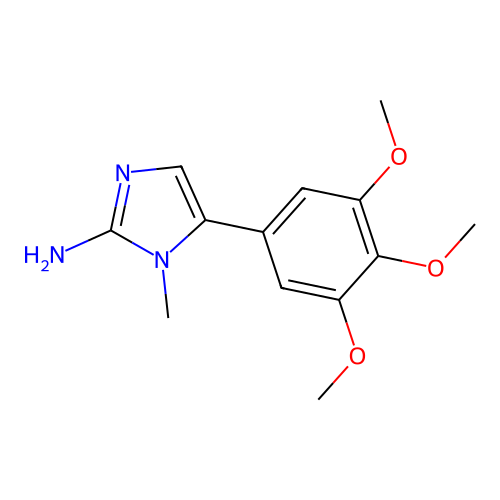 1-methyl-5-(3,4,5-trimethoxyphenyl)-1H-imidazol-2-amine structure