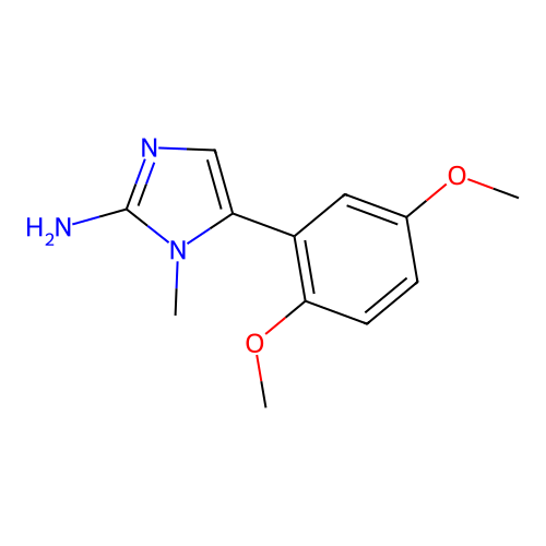 5-(2,5-dimethoxyphenyl)-1-methyl-1H-imidazol-2-amine structure
