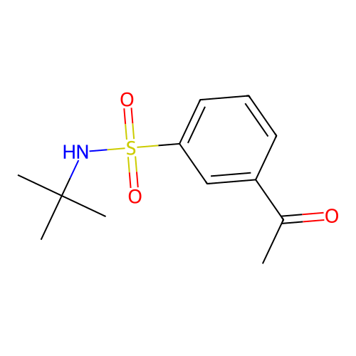 3-acetyl-N-tert-butylbenzenesulfonamide structure
