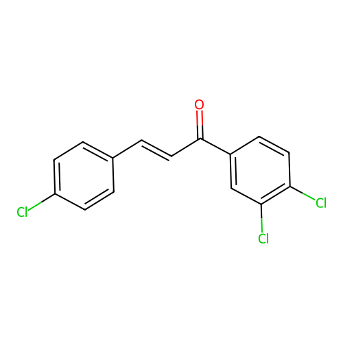 3-(4-Chlorophenyl)-1-(3,4-dichlorophenyl)prop-2-en-1-one structure