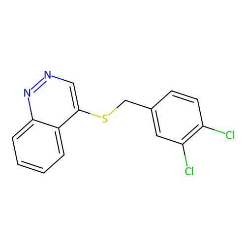 4-[(3,4-Dichlorobenzyl)sulfanyl]cinnoline structure