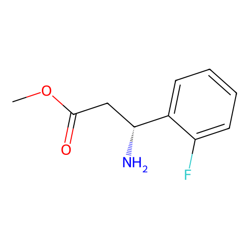 methyl (3R)-3-amino-3-(2-fluorophenyl)propanoate structure