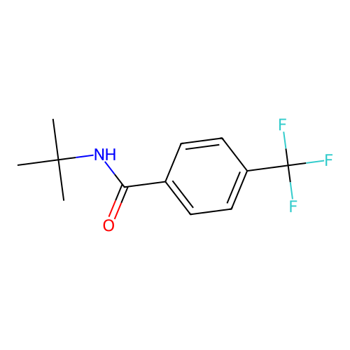 N-tert-butyl-4-(trifluoromethyl)benzamide structure