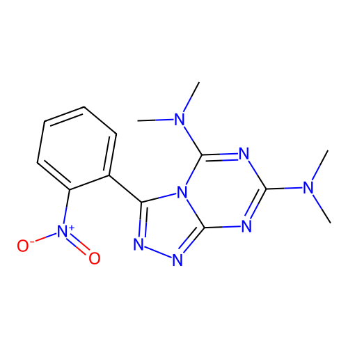 5,7-Bis(dimethylamino)-3-(2-(hydroxy(oxido)amino)phenyl)(1,2,4)triazolo(4,3-a)(1,3,5)triazine structure