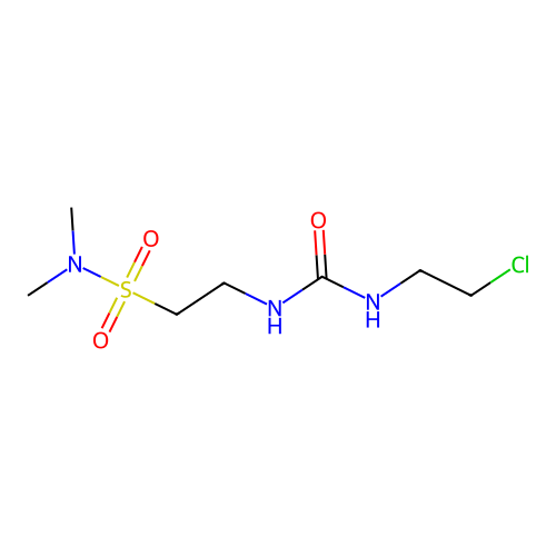 Ethanesulfonamide, 2-((((2-chloroethyl)amino)carbonyl)amino)-N,N-dimethyl- structure