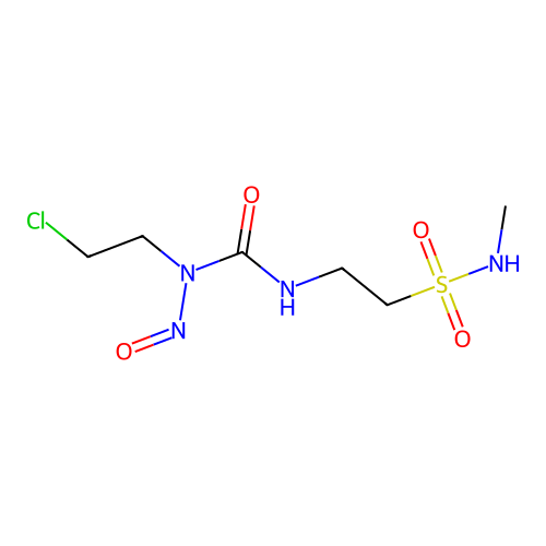 Ethanesulfonamide, 2-((((2-chloroethyl)nitrosoamino)carbonyl)amino)-N-methyl- structure