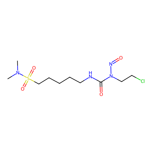1-Pentanesulfonamide, 5-((((2-chloroethyl)nitrosoamino)carbonyl)amino)-N,N-dimethyl- structure