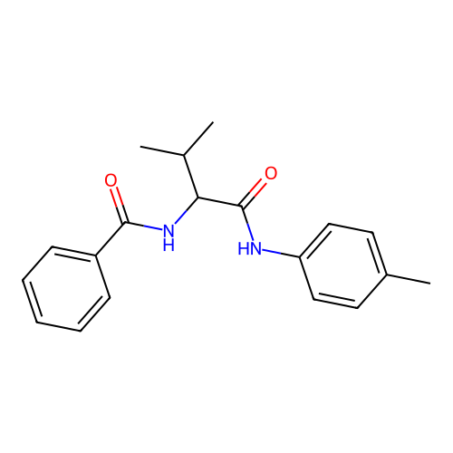 N-[3-methyl-1-(4-methylanilino)-1-oxobutan-2-yl]benzamide structure