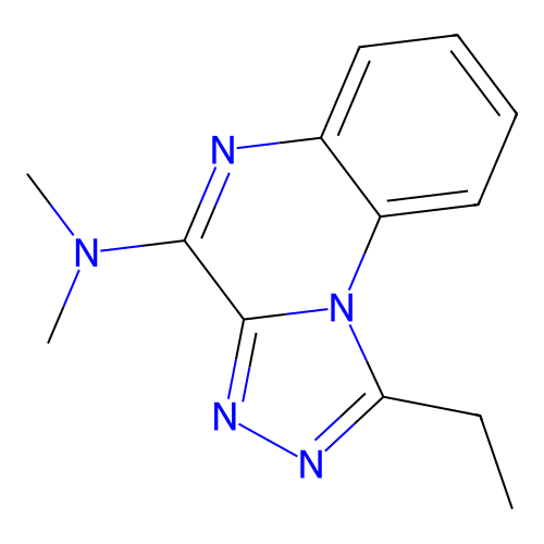 1-ethyl-N,N-dimethyl[1,2,4]triazolo[4,3-a]quinoxalin-4-amine structure