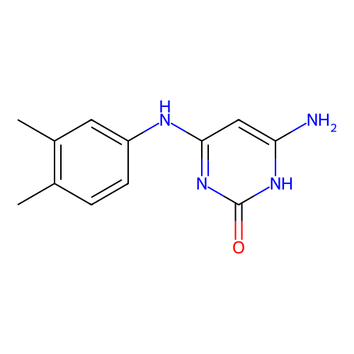 6-Amino-4-[(3,4-dimethylphenyl)amino]pyrimidin-2(1h)-one structure