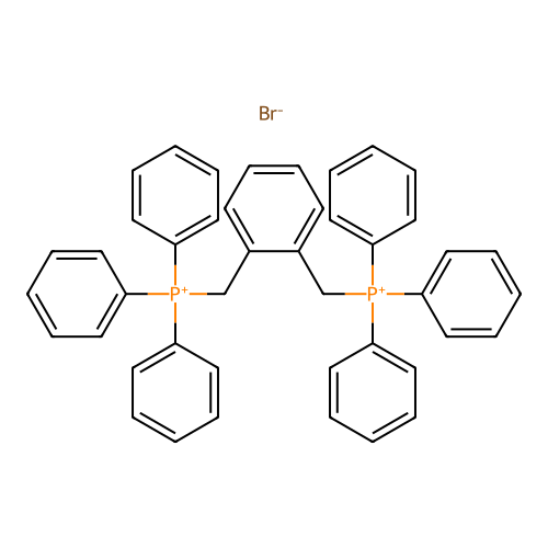 Triphenyl-[[2-(triphenylphosphaniumylmethyl)phenyl]methyl]phosphanium bromide structure