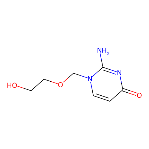 1-((2-Hydroxethoxy)methyl)-isocytosine structure
