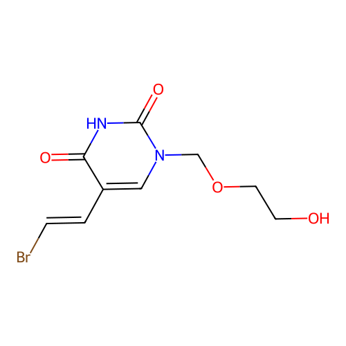 5-(2-Bromoethenyl)-1-(2-hydroxyethoxymethyl)pyrimidine-2,4-dione structure