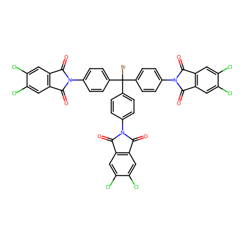 4,4',4''-Tris(4,5-dichlorophthalimido)trityl Bromide structure