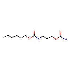 Carbamic acid, (3-hydroxypropyl)-, hexyl ester, carbamate structure