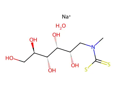 N-(二硫代氨基甲酰)-N-甲基-D-葡甲胺钠盐 structure