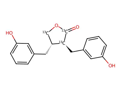 2,3-双(3'-羟基苄基)丁内酯 structure