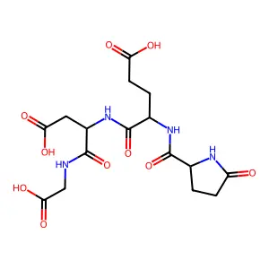 Pyroglutamyl-glutamyl-asparaginyl-glycine structure