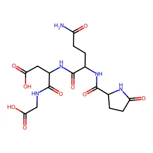 gamma-(Pyroglutamyl-glutamyl-asparaginyl-glycine)amide structure
