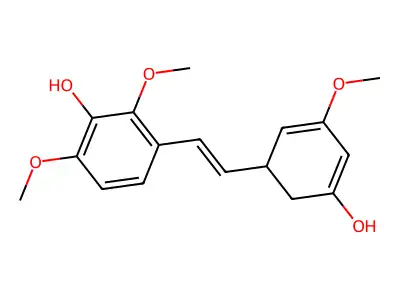 3-[2-(5-Hydroxy-3-methoxycyclohexa-2,4-dien-1-yl)ethenyl]-2,6-dimethoxyphenol structure