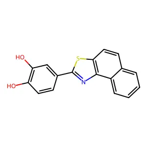 2-(3,4-Dihydroxyphenyl)naphtho(1,2-d)thiazole structure