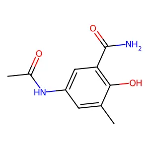 Acetanilide, 3'-carbamoyl-4'-hydroxy-5'-methyl- structure