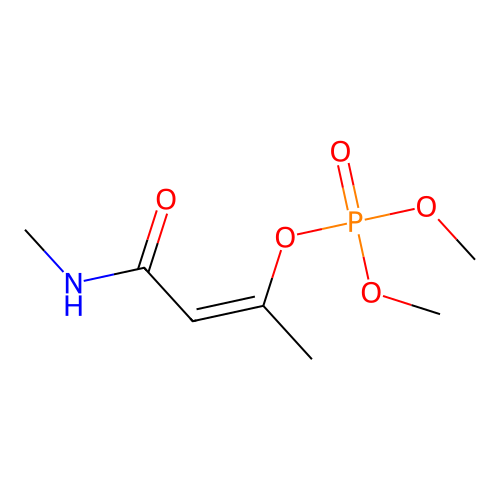 Phosphoric acid, dimethyl 1-methyl-3-(methylamino)-3-oxo-1-propenyl ester, (Z)- structure