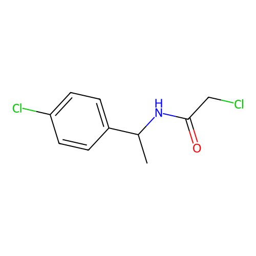 2-chloro-N-[1-(4-chlorophenyl)ethyl]acetamide structure