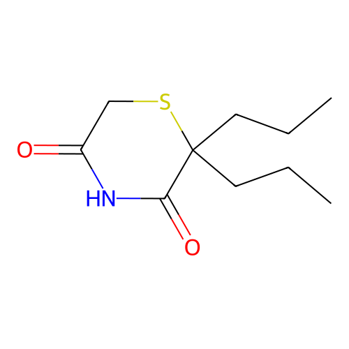 2,2-Dipropylthiomorpholine-3,5-dione structure