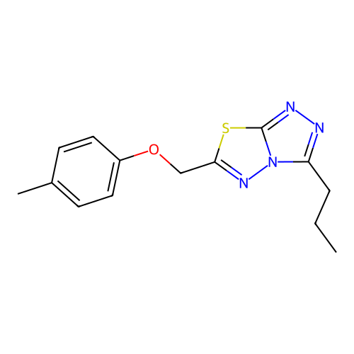 6-[(4-Methylphenoxy)methyl]-3-propyl[1,2,4]triazolo[3,4-b][1,3,4]thiadiazole structure