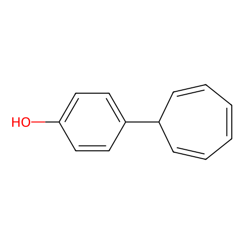 4-Cyclohepta-2,4,6-trienyl-phenol structure